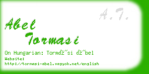 abel tormasi business card